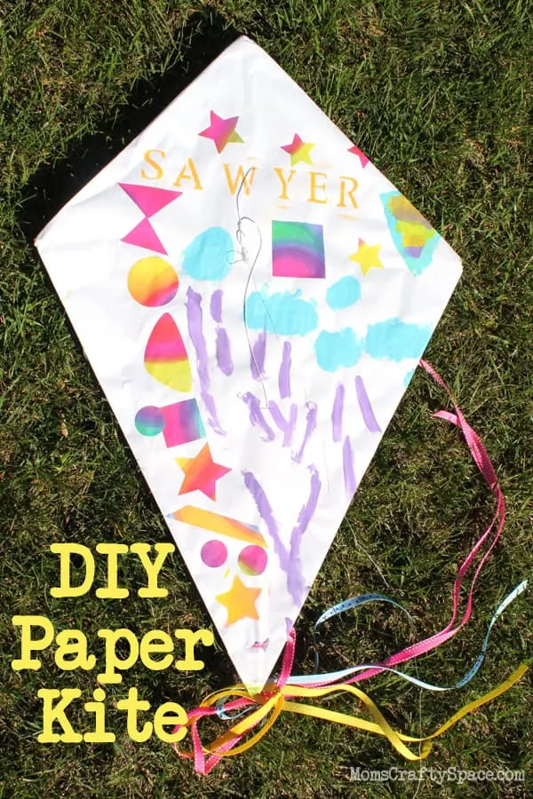 DIY paper kite craft for kids
