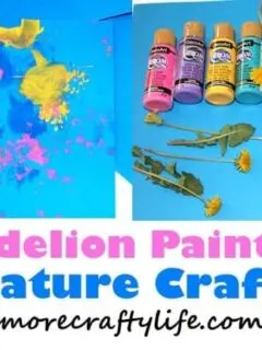 dandelion kid craft - nature kid crafts- crafts for kids - amorecraftylife.com