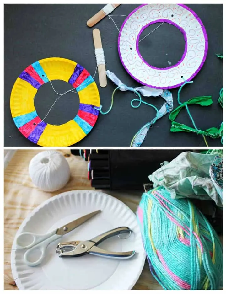 paper plate kite - spring kid crafts- kid crafts - amorecraftylife.com #preschool #craftsforkids #crafts #kidscraft