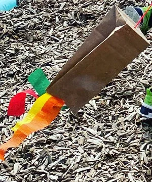 paper bag kite craft