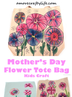mother's day flower market bag kids craft