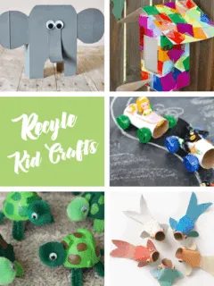 recycle kid crafts - crafts for kids - kid craft -#kidscraft #preschool #craftsforkids amorecraftylife.com