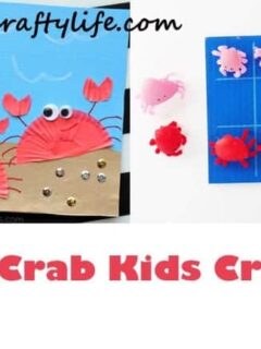 crab kid crafts - ocean kid crafts - crafts for kids - kid craft -#kidscraft #preschool #craftsforkids amorecraftylife.com