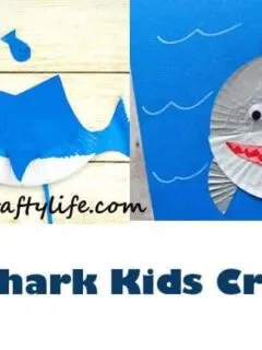 shark kid crafts - ocean kid crafts - crafts for kids - kid craft -#kidscraft #preschool #craftsforkids amorecraftylife.com