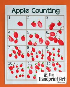 apple activity fall activity - kid activity #preschool #craftsforkids amorecraftylife.com