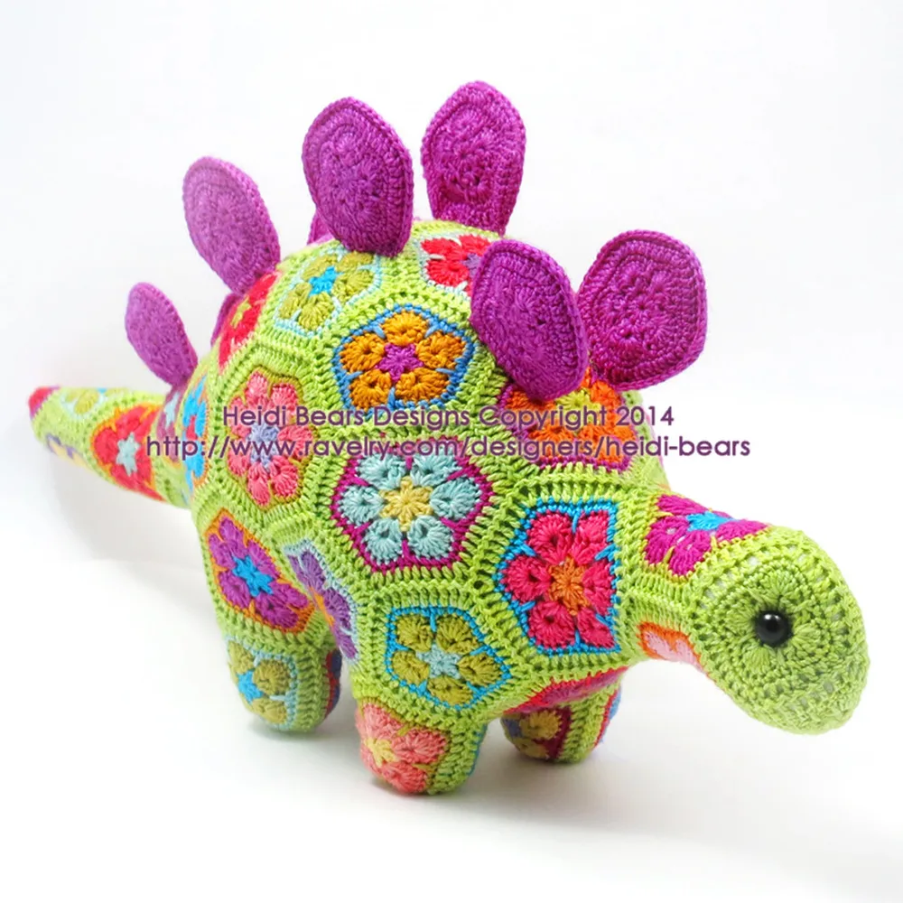 dinosaur crochet patterns - crochet pattern pdf - amorecraftylife.com 
