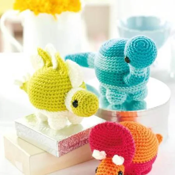three dinosaur crochet pattern