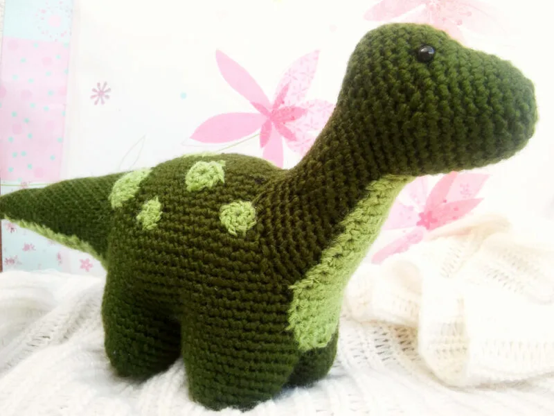 free crochet dinosaur pattern green 