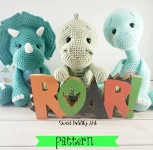 dinosaur crochet pattern - crochet pattern pdf - amorecraftylife.com #crochet #crochetpattern #amigurumi 