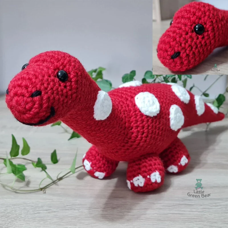 dinosaur crochet patterns - crochet pattern pdf - amorecraftylife.com 