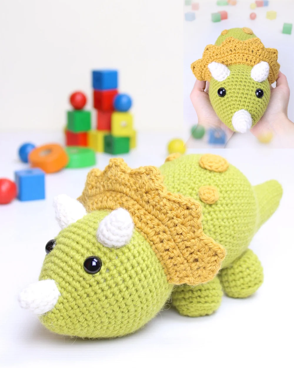 dinosaur crochet patterns - crochet pattern pdf - amorecraftylife.com 