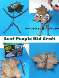 leaf people kid craft - nature kid craft -amorecraftylife.com #kidscraft #craftsforkids #preschool