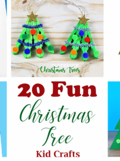 christmas tree kid crafts - christmas kid craft - arts and crafts activities - amorecraftylife.com #kidscraft #craftsforkids #preschool