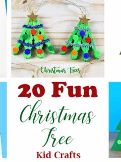 christmas tree kid crafts - christmas kid craft - arts and crafts activities - amorecraftylife.com #kidscraft #craftsforkids #preschool