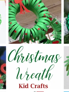 christmas wreath kid crafts - christmas kid craft - arts and crafts activities - amorecraftylife.com #kidscraft #craftsforkids #preschool