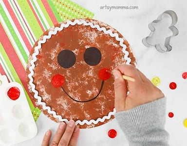 gingerbread kid crafts - christmas kid craft - arts and crafts activities - amorecraftylife.com #kidscraft #craftsforkids #christmas #preschool