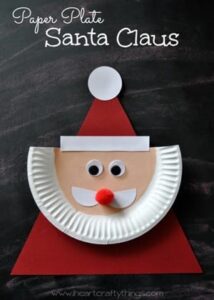 Santa kid craft - christmas kid craft - arts and crafts activities - amorecraftylife.com #kidscraft #craftsforkids #christmas #preschool