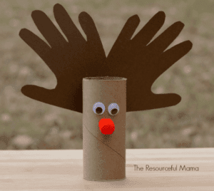 reindeer kid crafts - rudolph kid craft - christmas kid craft - amorecraftylife.com #kidscraft #craftsforkids #preschool