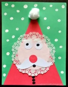 Santa kid craft - christmas kid craft - arts and crafts activities - amorecraftylife.com #kidscraft #craftsforkids #christmas #preschool