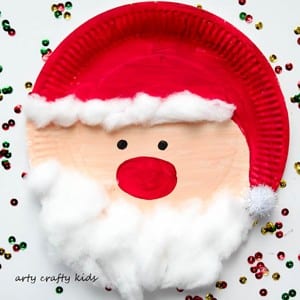 Santa kid craft - christmas kid craft - arts and crafts activities - amorecraftylife.com #kidscraft #craftsforkids #christmas #preschool