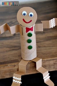 gingerbread kid crafts - christmas kid craft - arts and crafts activities - amorecraftylife.com #kidscraft #craftsforkids #christmas #preschool