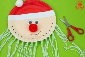 Santa kid craft - christmas kid craft - arts and crafts activities - amorecraftylife.com #kidscraft #craftsforkids #christmas #preschool