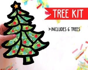 christmas tree kid crafts - christmas kid craft - arts and crafts activities - amorecraftylife.com #kidscraft #craftsforkids #preschool 