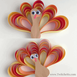 turkey craft for preschoolers - fall kid craft - thanksgiving kid craft - acraftylife.com #kidscraft #craftsforkids #preschool