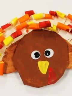 curly turkey kid craft - fall kid craft - paper plate craft - thanksgiving kid craft - amorecraftylife.com #kidscraft #craftsforkids #preschool