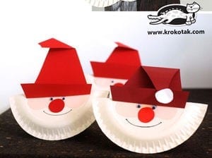 Santa kid craft - christmas kid craft - arts and crafts activities - amorecraftylife.com #kidscraft #craftsforkids #christmas #preschool