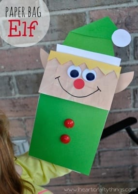 elf kid craft - christmas kid craft - arts and crafts activities - amorecraftylife.com #kidscraft #craftsforkids #christmas #preschool