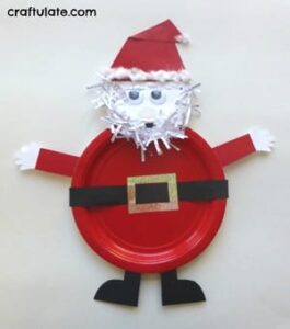 Santa kid craft - christmas kid craft - arts and crafts activities - amorecraftylife.com #kidscraft #craftsforkids #christmas #preschool