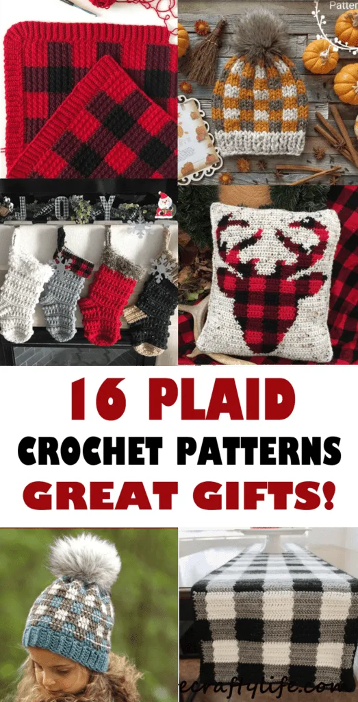 plaid crochet patterns - crochet pattern pdf - crochet pattern - amorecraftylife.com #plaid #crochet #crochetpattern