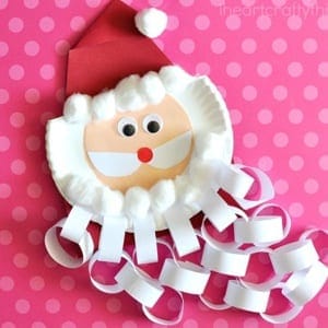 Santa kid craft - christmas kid craft - arts and crafts activities - amorecraftylife.com #kidscraft #craftsforkids #christmas #preschool