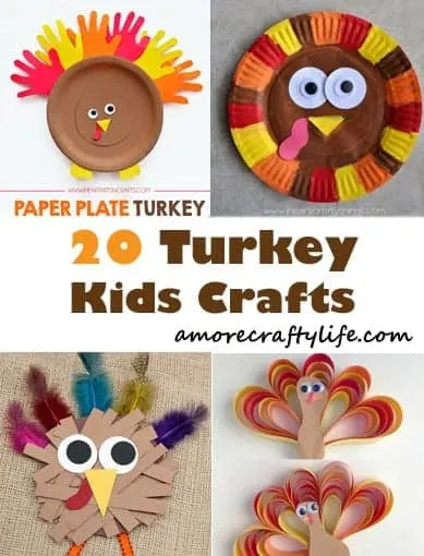 turkey kid craft - fall kid craft - thanksgiving kid craft - amorecraftylife.com #kidscraft #craftsforkids #preschool