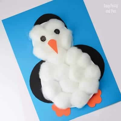 penguin kid crafts - arts and crafts activities -winter kid craft- amorecraftylife.com #kidscraft #craftsforkids #winter #preschool