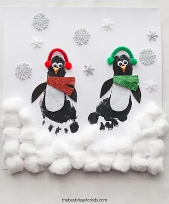 penguin kid crafts - arts and crafts activities -winter kid craft- amorecraftylife.com #kidscraft #craftsforkids #winter #preschool