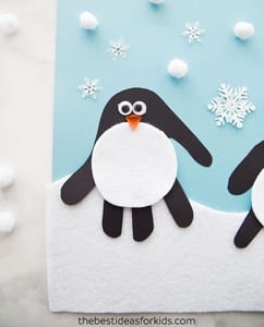 penguin kid crafts - arts and crafts activities -winter kid craft- amorecraftylife.com #kidscraft #craftsforkids #winter #preschool