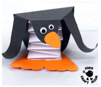 penguin kid crafts - arts and crafts activities -winter kid craft- amorecraftylife.com #kidscraft #craftsforkids #winter #preschool