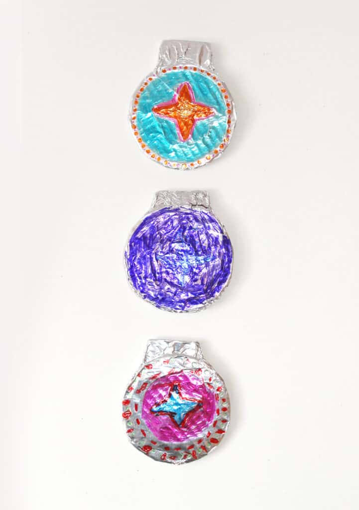 Make fun colorful Christmas ornament using foil.