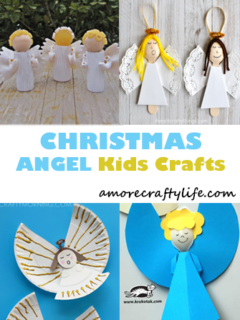 angel kid crafts - christmas kid craft - arts and crafts activities - amorecraftylife.com #kidscraft #craftsforkids #christmas #preschool