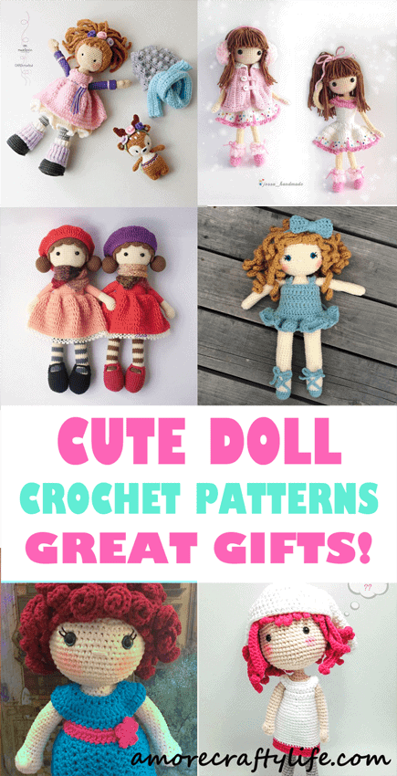 doll crochet patterns - crochet pattern pdf - amigurumi crochet pattern - amorecraftylife.com #doll #crochet #crochetpattern