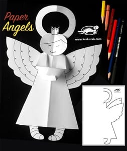 angel kid crafts - christmas kid crafts - arts and crafts activities - amorecraftylife.com #kidscraft #craftsforkids #christmas #preschool