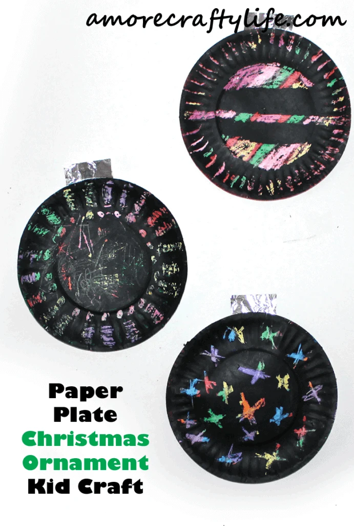 paper plate christmas ornament kid craft - arts and crafts activities -christmas kid craft- amorecraftylife.com #kidscraft #craftsforkids #christmas #preschool