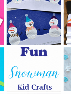 snowman kid crafts - arts and crafts activities -winter kid craft- amorecraftylife.com #kidscraft #craftsforkids #winter #preschool
