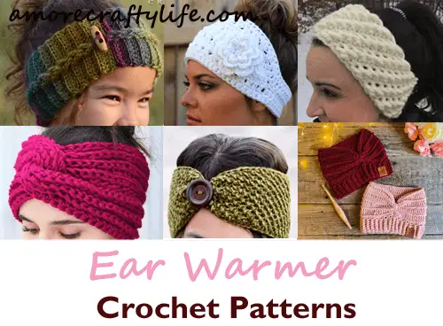 Make a cozy winter headband. headband crochet pattern- crochet pattern pdf - amorecraftylife.com #crochet #crochetpattern