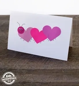 valentines day card kid crafts - arts and crafts activities -valentines day kid craft- amorecraftylife.com #kidscraft #craftsforkids #valentinesday #preschool