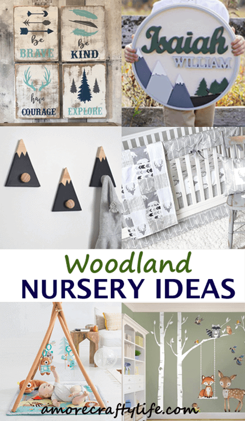 woodland nursery ideas- boy nursery theme - animal nursery - amorecraftylife.com #baby #nursery #babygift #babyboy