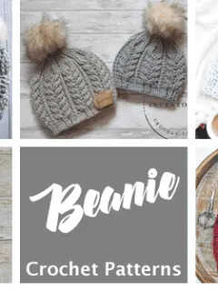 crochet beanie patterns - winter hat crochet patterns - crochet hat pattern pdf - amorecraftylife.com #crochet #crochetpattern