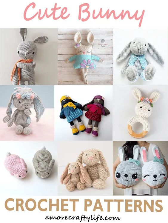 amigurumi crochet bunny patterns - rabbit crochet pattern - Easter pdf - amorecraftylife.com amigurumi #crochet #diy